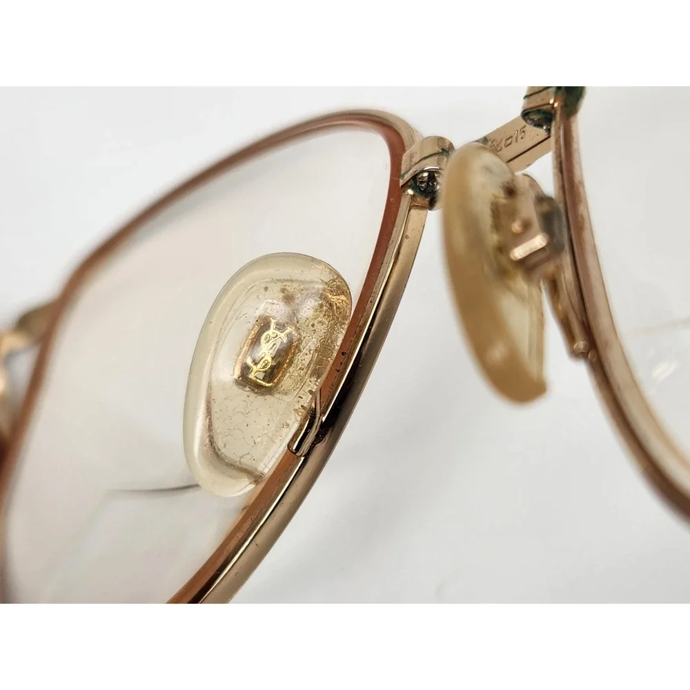 Yves Saint Laurent YSL 4080 Y307 Gold Tone Eyeglasses Frames 54-15-130 Vintage